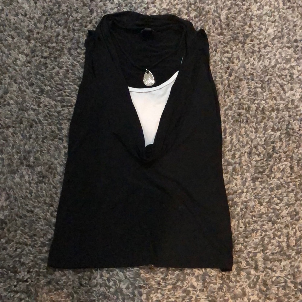 Black and white blouse